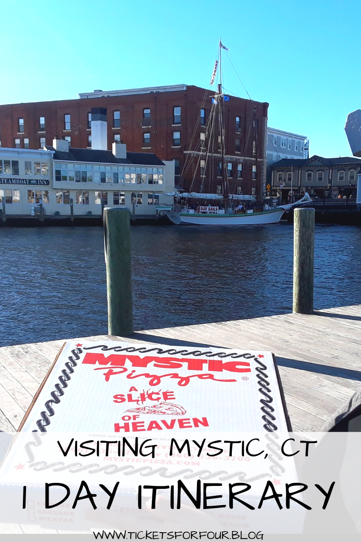 Visiting Mystic,CT 1 Day Itinerary: When I begin to think about Mystic, CT the first thing that comes to mind is the Mystic Pizza movie. I think that is what most of us think about. Visiting Mystic,Ct is a wonderful experience that the whole family can enjoy. The movie alone brings swarms of people to visit. Its is a beautiful place to spend the day. It is also a great place to visit with your family. #Mystic #Connecticut #WhattodoinMystic #WhattodoinConnecticut